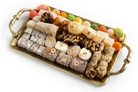 Premium Photo Assorted Turkish Delights In Tray