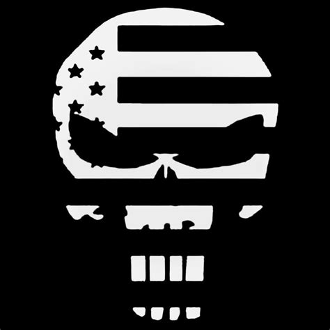 Skull Chris Kyle American Flag Punisher Decal Sticker