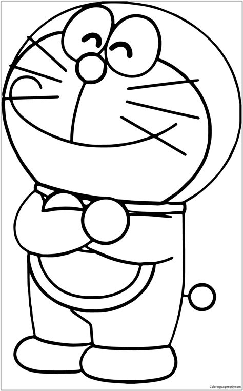 Happy Doraemon 1 Coloring Page Free Coloring Pages Online