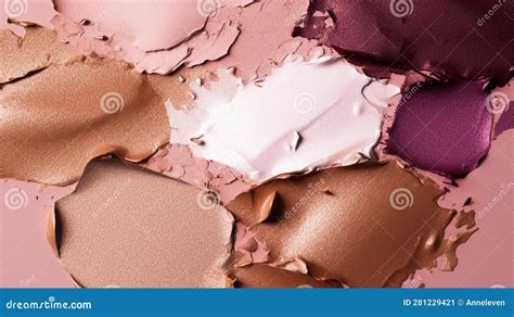 Beauty Make Up Product Smudge Smear Or Sample Texture As Abstract
