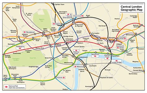 I Cleaned Up A Central London Geographic Tube Map Hope Its Useful