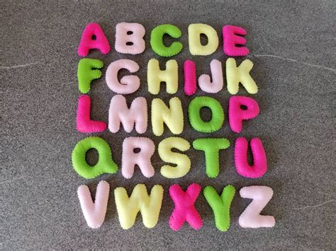 Felt Alphabet Letters Colorfool Stuffed Alphabet Abc Toy Etsy