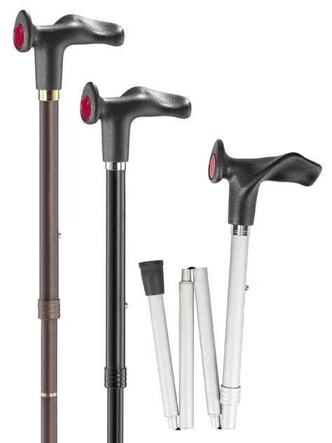 Foldable Light Metal Walking Stick With Anatomical Grip Simple