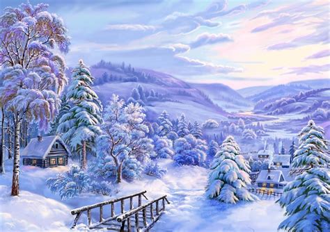 Картинки зимний пейзаж 100 фото