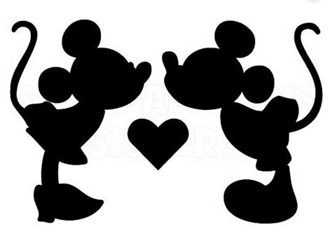 ♡shadow Minnie Mouse Shadow Mickey Mouse ♡ Mickey And Minnie Kissing