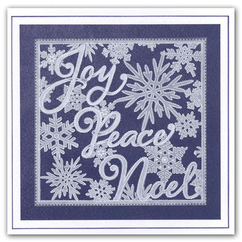 Snowflakes And Christmas Words A5 Square Groovi Plate Set In 2021