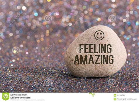 Feeling Amazing On Stone Stock Photo Image Of Good 117350796