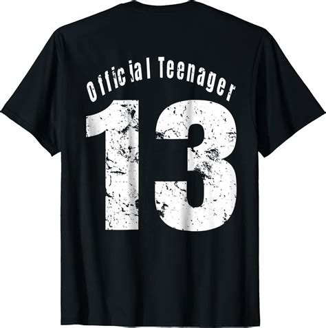 Happy 13th Birthday Official Teenager T Shirt Back Girl