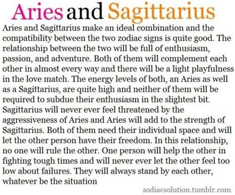 aries and sagittarius compatibility this one is so cute