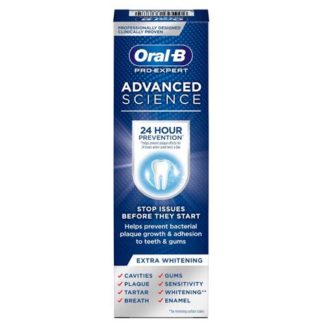 Oral B Pro Expert Advanced Science Extra White Toothpaste 75ml Wilko