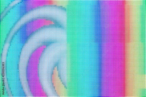 Glitch Tv Screen On Digital Television Rainbow Noise And Glitch During
