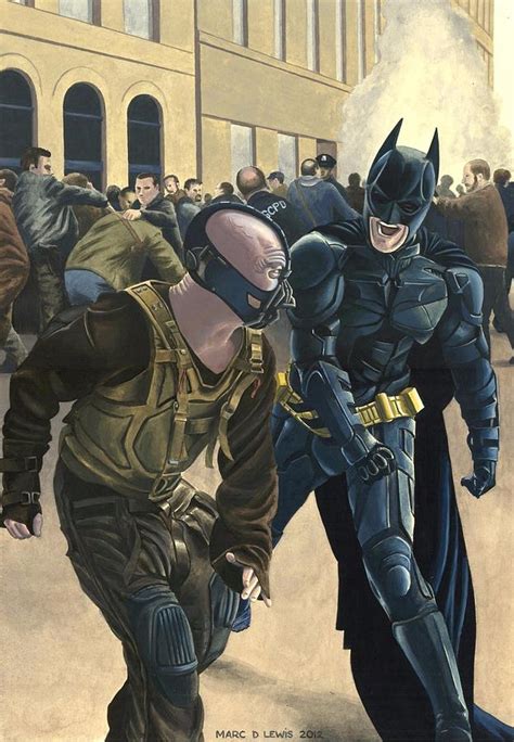 Batman Vs Bane Painting By Marc D Lewis