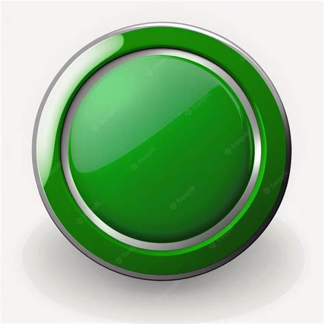 Premium Photo Green Button Isolated On White Background