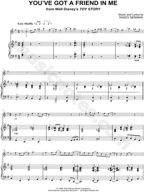 You Ve Got A Friend In Me Violin Piano By Toy Story Sheet Music