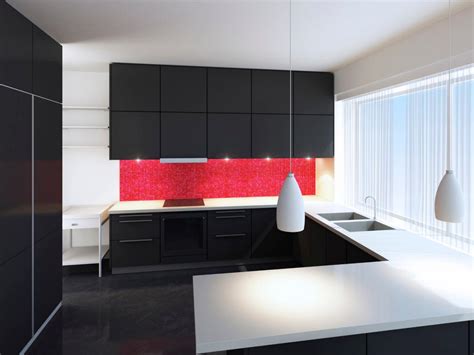 Red White And Black Kitchens Dream House