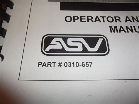 Asv Posi Track 4810 Track Loader Operation Service Maintenance Repair