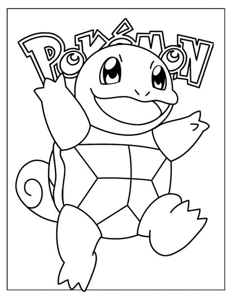 Squirtle Coloring Sheet Malebøger Pokemon Billedkunst