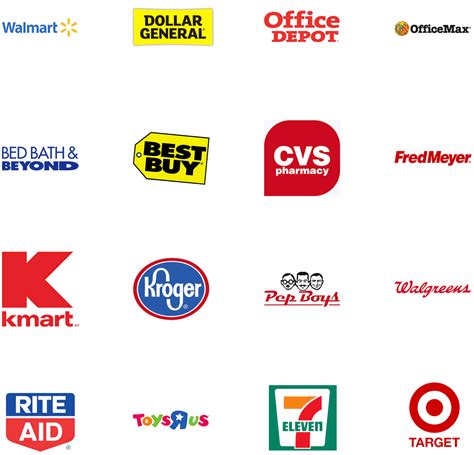 American Retail Store Logos