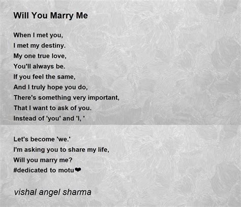 Will You Marry Me Poems For Him
