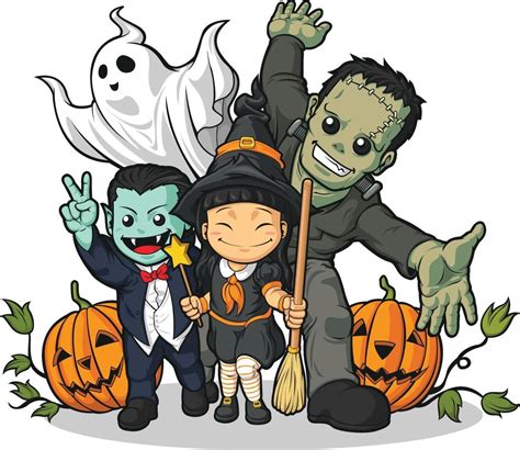 Dibujos Animados De Monstruo De Halloween Bruja Vampiro Dibujo