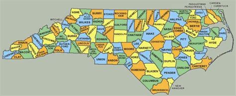 Map Of North Carolina Counties Free Printable Maps