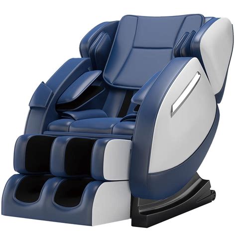 Real Relax Real Relax Favor Blue Recliner With Zero Gravity Full Body Air Pressure Bluetooth