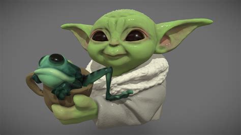 Baby Yoda Painted Buy Royalty Free 3d Model By Smaartist 1ba82ff