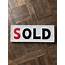 Vintage Sold Sign Wood Trade Hand Painted Antique 