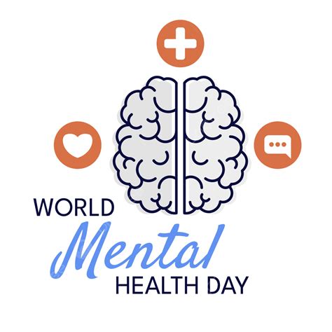 Gambar Hari Kesehatan Mental Sedunia Hari Kesehatan Mental Oktober Berbatasan PNG Dan Vektor