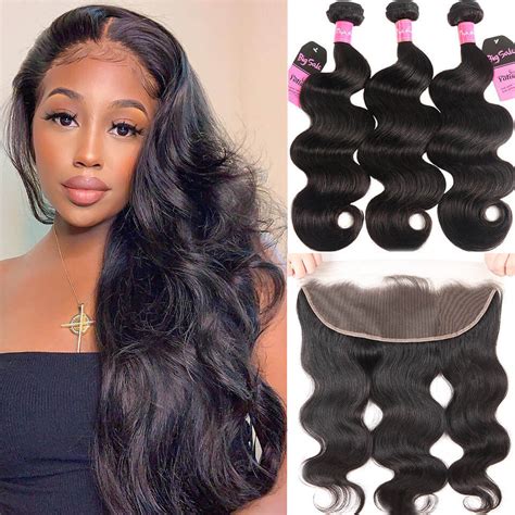 13x4 Lace Frontal With Body Wave 3 Bundles Package Deals -Yolissa Hair