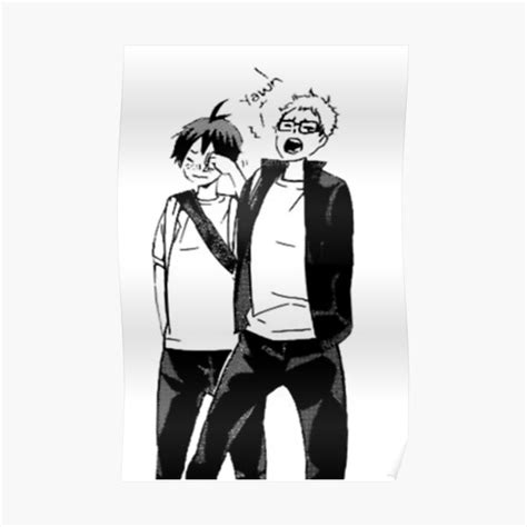 Haikyuu Tsukishima And Yamaguchi Tired Poster By Shirimacen Redbubble