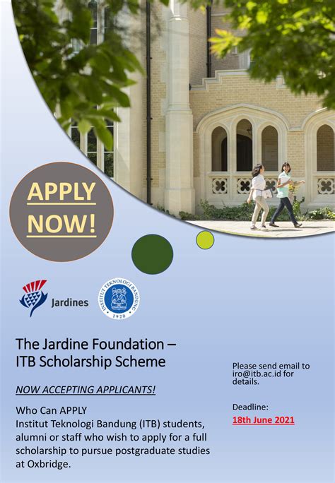 2022 Jardine Foundation Itb Scheme Bureau Of Partnerships