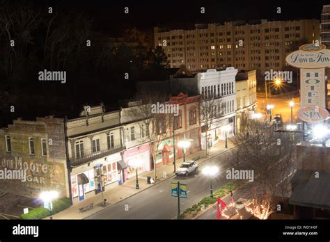 Downtown Hot Springs At Night Arkansas Stock Photo Alamy