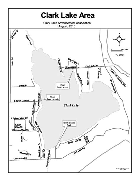 Road Map For Clark Lake Clark Lake Advancement Association
