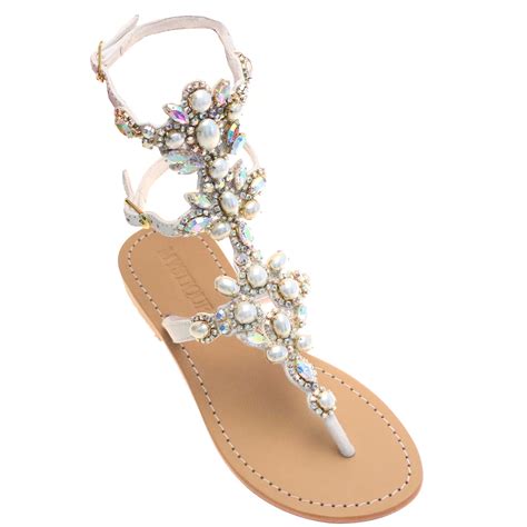Handmade Bridal Flat And Wedge Jeweled Sandals Mystique Sandals