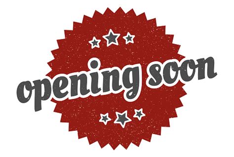 Opening Soon Sign Opening Soon Round Vintage Retro Label Opening Soon