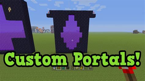 Minecraft Tu31 Custom Shaped Portals Tutorial Youtube