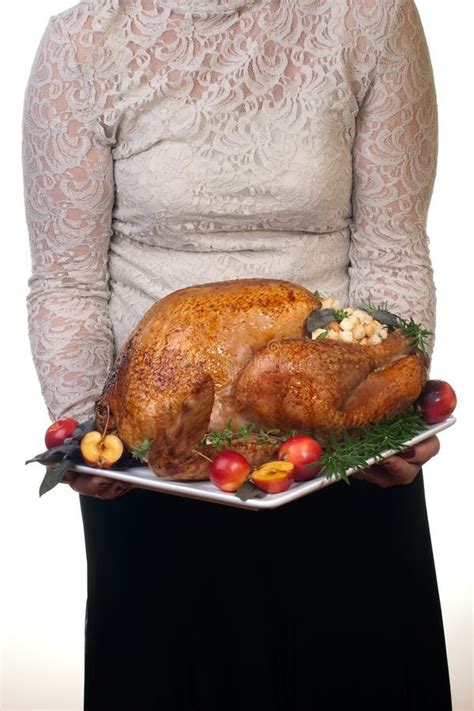 Holiday Turkey Stock Photo Image Of Tray Golden Rosemary 11199944