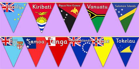 The southern pacific was an american class i railroad network that was founded in 1865 and operated until it was acquired in 1996. The Pacific Islands Flags Display Bunting (teacher made)