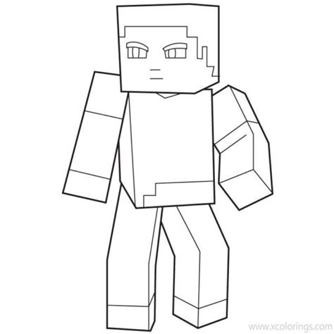 Steve Coloring Page Minecraft Minecraft Steve Minecraft Coloring