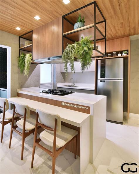 Arquitetura Design On Instagram Cozinha Aconchegante Com Pen Nsula E Bancada Baixa Para