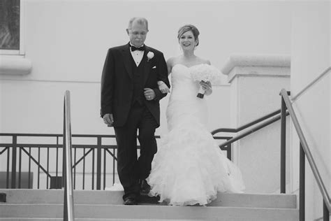 Bride And Father Walking Down The Aisle Outdoor Wedding Portrait At Tampa Wedding Ceremony Venue