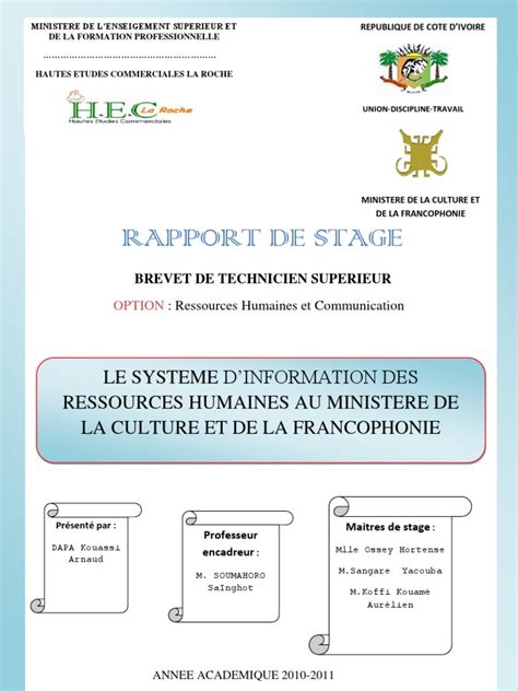Exemple De Rapport De Stage Bts Opticien Lunetier Hinatapedia