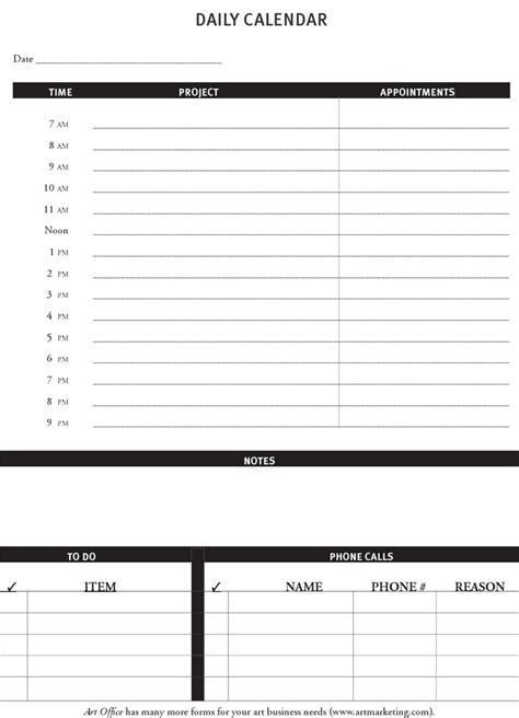 Daily Calendar Templates 10 Free Printable Pdf Word And Excel