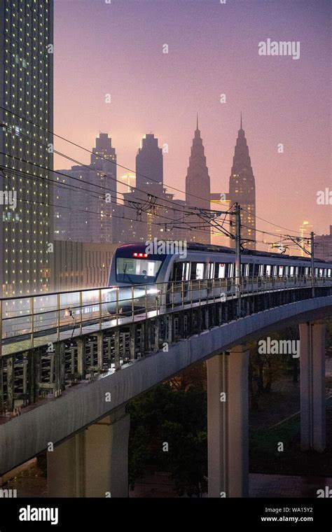 Chongqing Light Rail Transportation Stock Photo Alamy