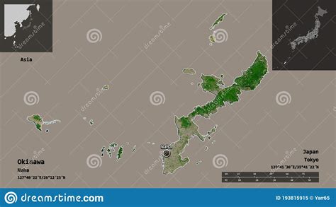 Okinawa Prefecture Of Japan Previews Satellite Stock Illustration