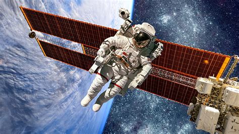 Hd Wallpaper Astronaut Iss International Space Station Sky