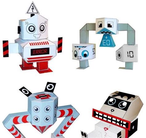 A Nice Collection Of Paper Toy Robots By Design Koningin Paper Craft