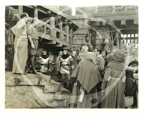 the crusades two original photographs of cecil b demille from the set of the 1935 film by