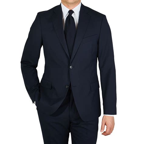 Oscar Jacobson Navy Edmund Wool Suit Jacket Baltzar